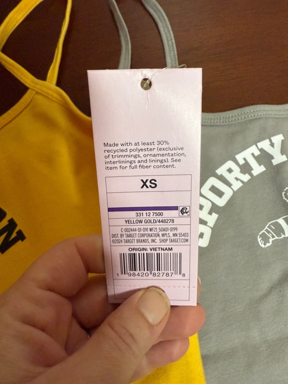 Wild Fable Sporty Season Tank Tops Bundle NWT Yellow & Gray Size XS/S - Picture 3 of 3